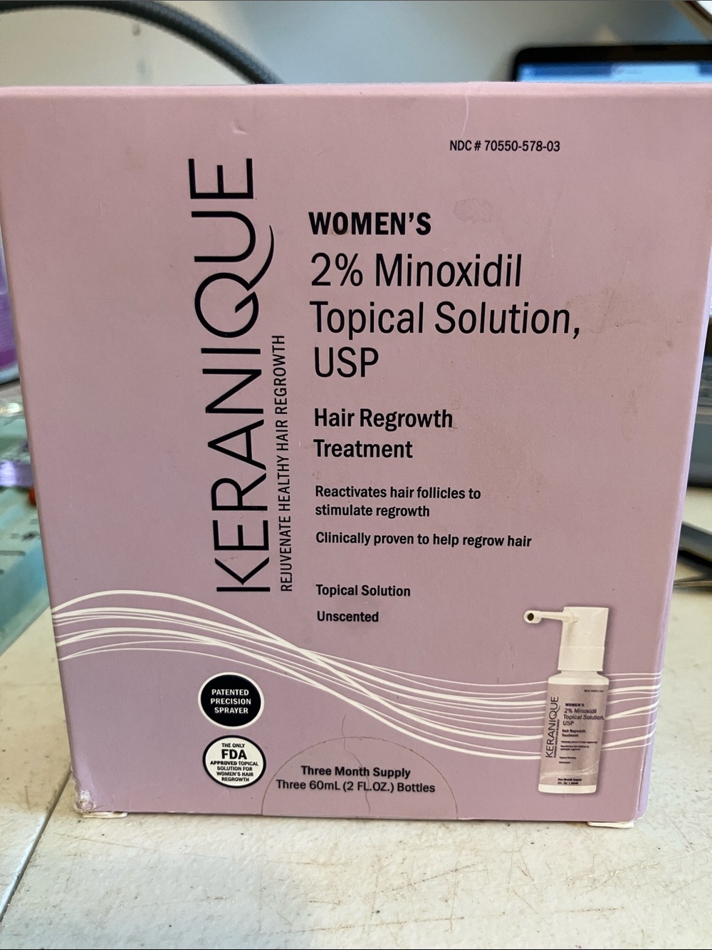 Keranique Women's 2% Minoxidil Hair Regrowth Treatment
